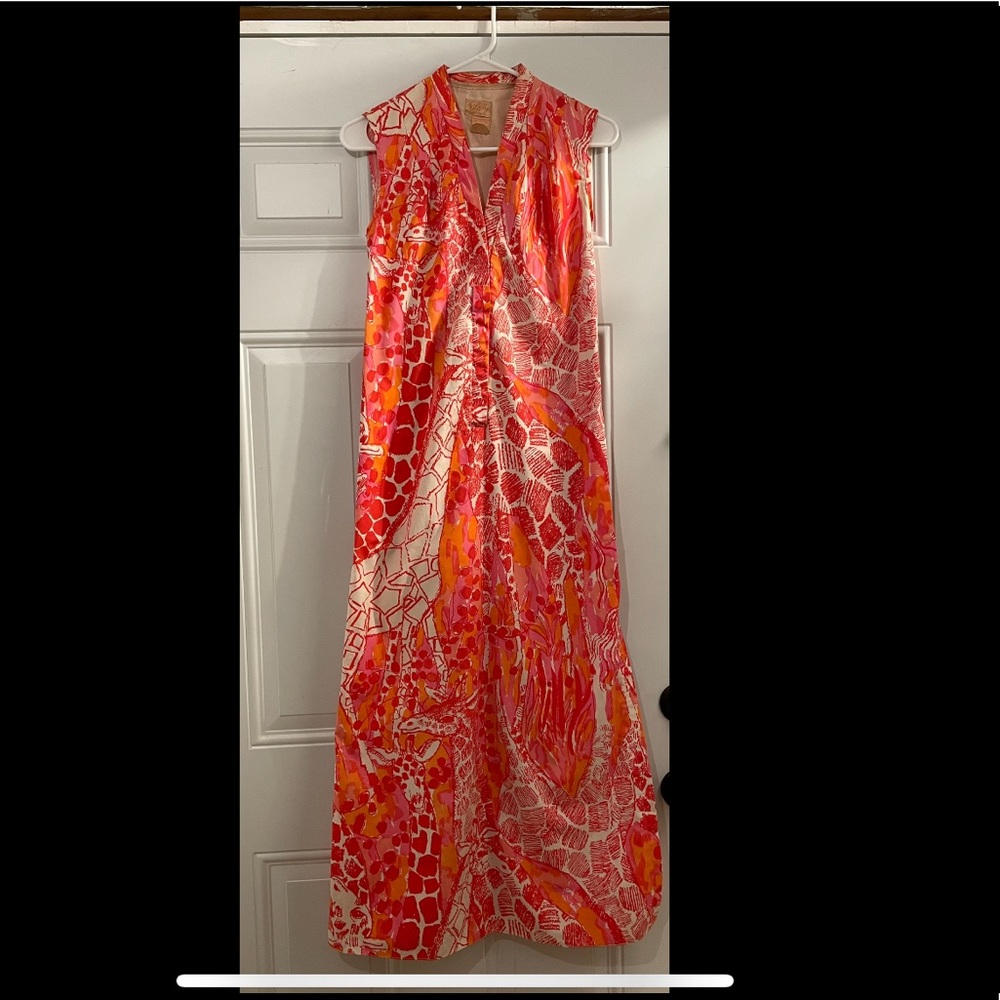 Vintage XS Lilly Pulitzer Maxi Dress w/ Giraffes❣️